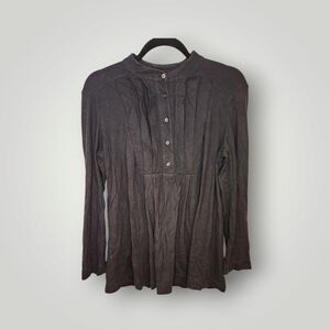 J.jill black long sleeve flowy sleeveless top Small